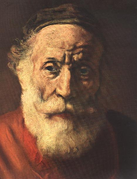 Portrait of an Old Man in Red (detail)